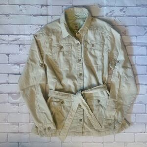 Royal Robbins Light Tan Utility Button Down Shirt